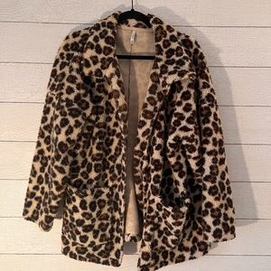 The Leopard Sherpa Teddy Bear Coat